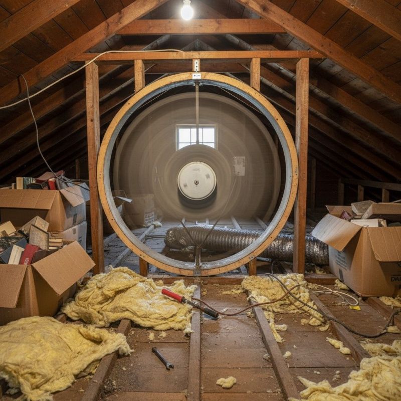 Attic Fan Installation detail